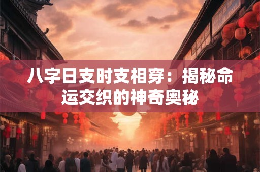 八字日支时支相穿：揭秘命运交织的神奇奥秘
