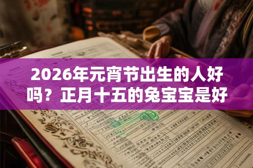 2026年元宵节出生的人好吗？正月十五的兔宝宝是好命吗