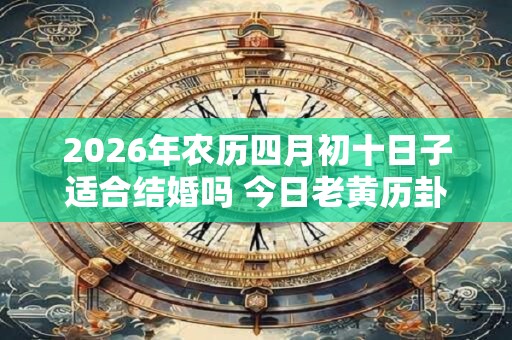 2026年农历四月初十日子适合结婚吗 今日老黄历卦象