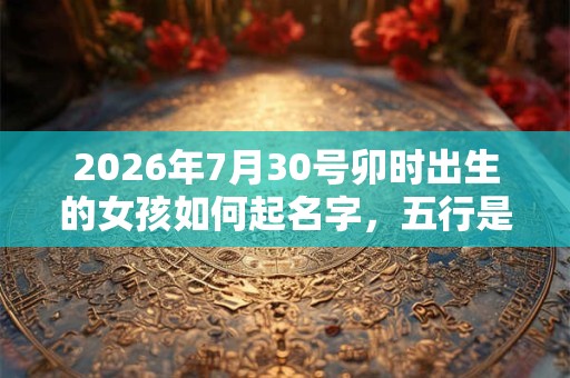 2026年7月30号卯时出生的女孩如何起名字，五行是什么？