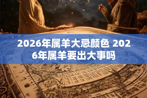 2026年属羊大忌颜色 2026年属羊要出大事吗