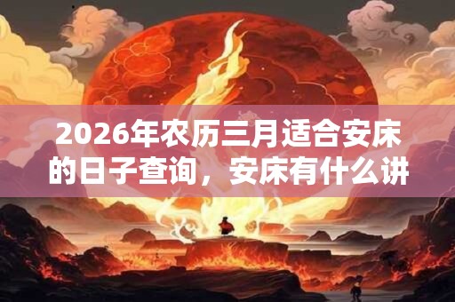 2026年农历三月适合安床的日子查询，安床有什么讲究？