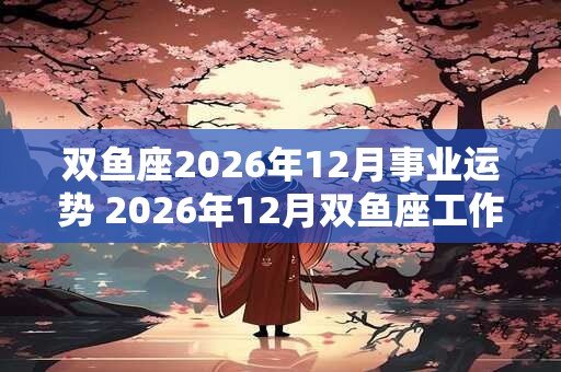 双鱼座2026年12月事业运势 2026年12月双鱼座工作运程详解