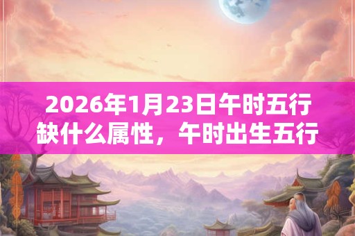 2026年1月23日午时五行缺什么属性，午时出生五行缺什么