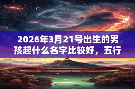 2026年3月21号出生的男孩起什么名字比较好，五行属什么