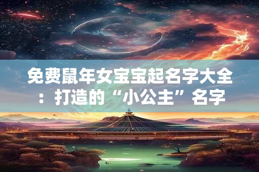 免费鼠年女宝宝起名字大全：打造的“小公主”名字