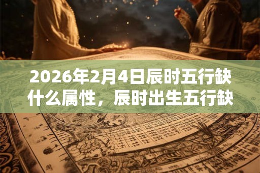 2026年2月4日辰时五行缺什么属性，辰时出生五行缺什么