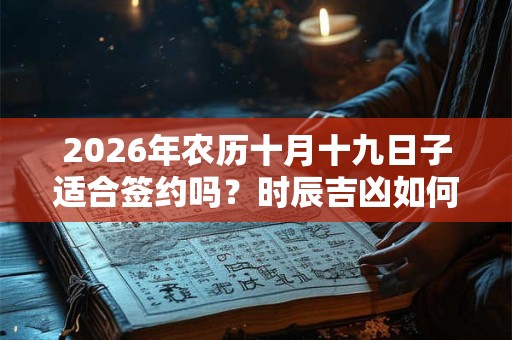2026年农历十月十九日子适合签约吗？时辰吉凶如何？