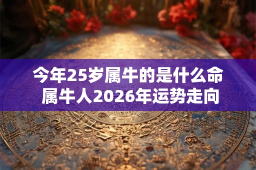 今年25岁属牛的是什么命 属牛人2026年运势走向 今年25岁属牛的是什么命 属牛人2026年运势走向