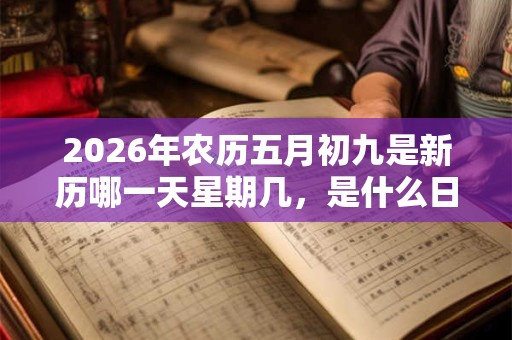 2026年农历五月初九是新历哪一天星期几，是什么日子？