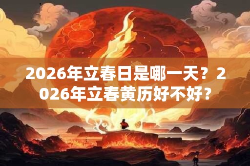 2026年立春日是哪一天？2026年立春黄历好不好？