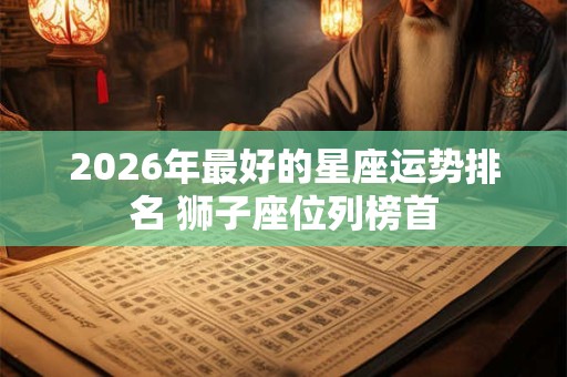 2026年最好的星座运势排名 狮子座位列榜首