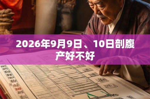 2026年9月9日、10日剖腹产好不好
