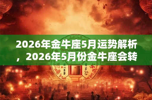 2026年金牛座5月运势解析，2026年5月份金牛座会转运吗？