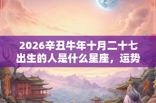 2026辛丑牛年十月二十七出生的人是什么星座，运势好不好？