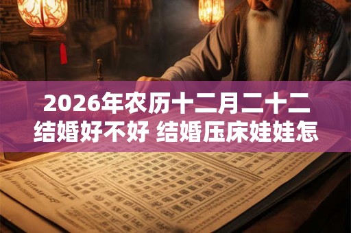 2026年农历十二月二十二结婚好不好 结婚压床娃娃怎么选