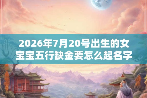 2026年7月20号出生的女宝宝五行缺金要怎么起名字