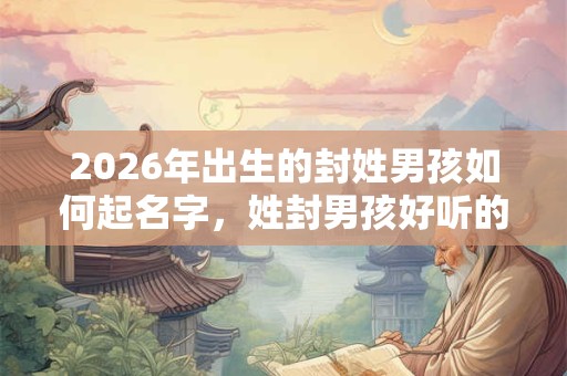 2026年出生的封姓男孩如何起名字,姓封男孩好听的名字 2026年出生的封姓男孩如何起名字,姓封男孩好听的名字