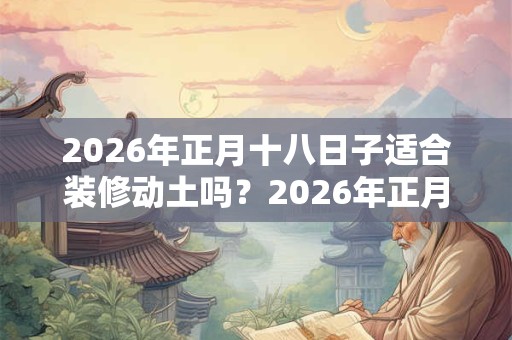 2026年正月十八日子适合装修动土吗？2026年正月十八卦象吉凶？