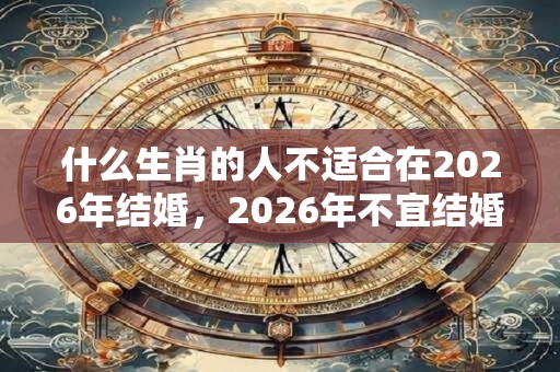 什么生肖的人不适合在2026年结婚，2026年不宜结婚的属相
