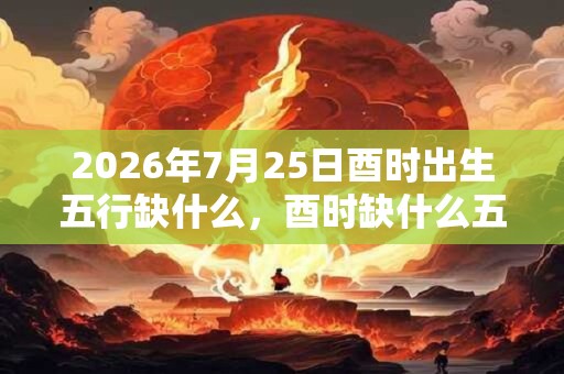 2026年7月25日酉时出生五行缺什么，酉时缺什么五行