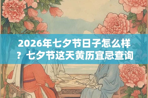 2026年七夕节日子怎么样?七夕节这天黄历宜忌查询! 2026年七夕节日子怎么样?七夕节这天黄历宜忌查询!