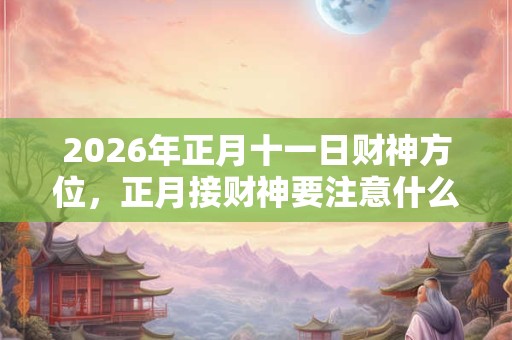 2026年正月十一日财神方位，正月接财神要注意什么？