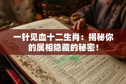 一针见血十二生肖：揭秘你的属相隐藏的秘密！