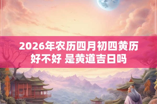 2026年农历四月初四黄历好不好 是黄道吉日吗