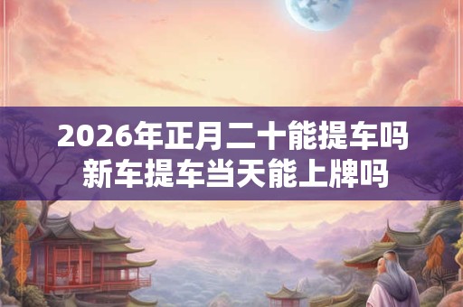 2026年正月二十能提车吗 新车提车当天能上牌吗