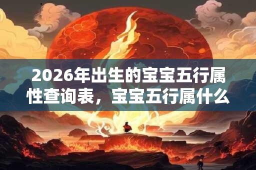 2026年出生的宝宝五行属性查询表，宝宝五行属什么？