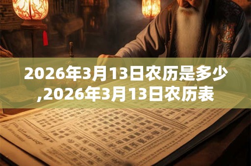 2026年3月13日农历是多少,2026年3月13日农历表