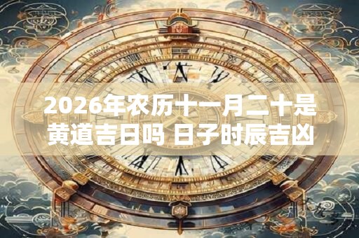 2026年农历十一月二十是黄道吉日吗 日子时辰吉凶