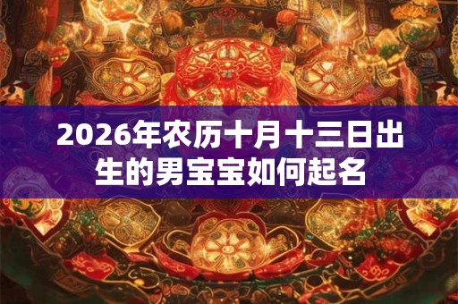 2026年农历十月十三日出生的男宝宝如何起名