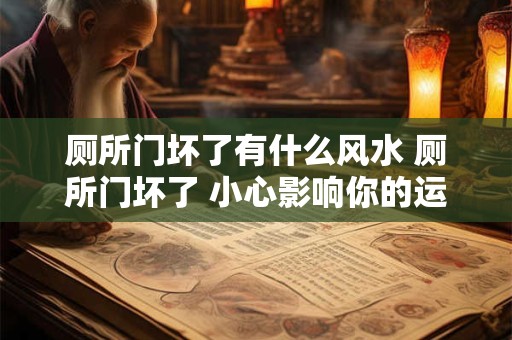 厕所门坏了有什么风水 厕所门坏了 小心影响你的运势！