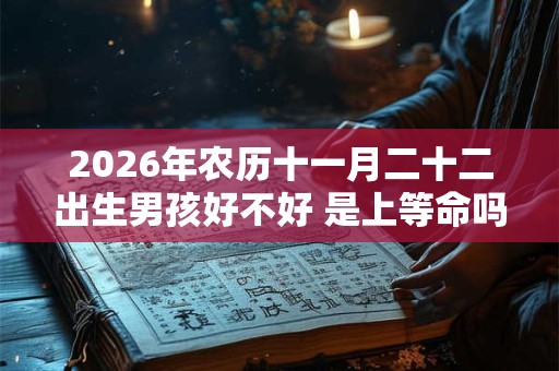 2026年农历十一月二十二出生男孩好不好 是上等命吗