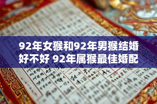 92年女猴和92年男猴结婚好不好 92年属猴最佳婚配对象