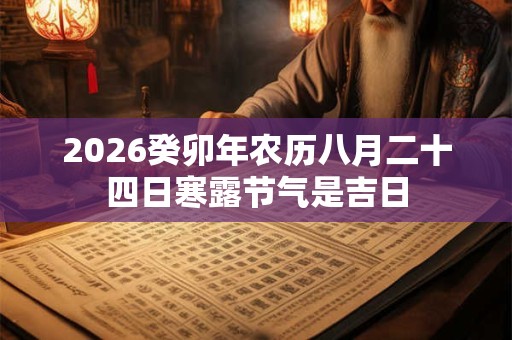 2026癸卯年农历八月二十四日寒露节气是吉日