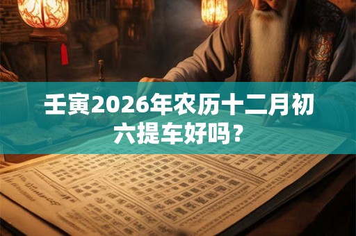 壬寅2026年农历十二月初六提车好吗？