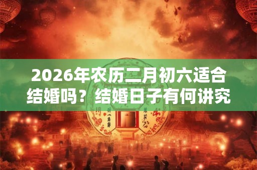 2026年农历二月初六适合结婚吗？结婚日子有何讲究？