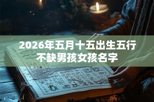 2026年五月十五出生五行不缺男孩女孩名字