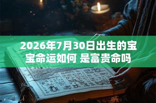 2026年7月30日出生的宝宝命运如何 是富贵命吗