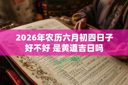 2026年农历六月初四日子好不好 是黄道吉日吗 2026年农历六月初四日子好不好 是黄道吉日吗