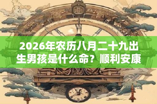 2026年农历八月二十九出生男孩是什么命？顺利安康吗？
