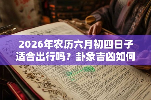 2026年农历六月初四日子适合出行吗?卦象吉凶如何? 2026年农历六月初四日子适合出行吗?卦象吉凶如何?