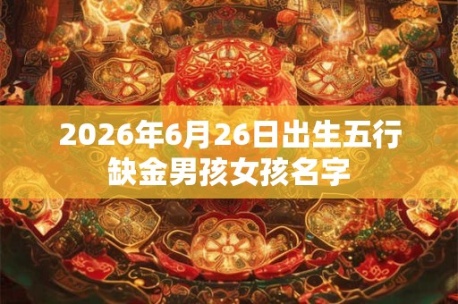 2026年6月26日出生五行缺金男孩女孩名字 2026年6月26日出生五行缺金男孩女孩名字