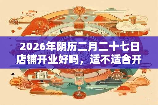 2026年阴历二月二十七日店铺开业好吗，适不适合开张？