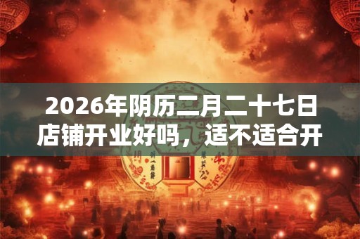2026年阴历二月二十七日店铺开业好吗，适不适合开张？