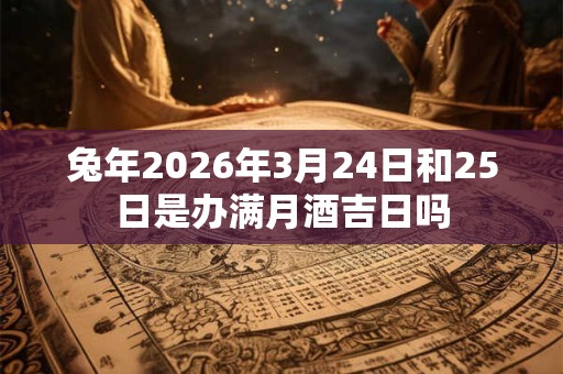 兔年2026年3月24日和25日是办满月酒吉日吗 兔年2026年3月24日和25日是办满月酒吉日吗