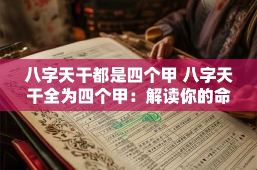 八字天干都是四个甲 八字天干全为四个甲:解读你的命运密码 八字天干都是四个甲 八字天干全为四个甲:解读你的命运密码